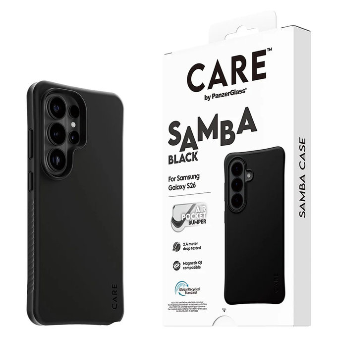 Θήκη Samba με QI για Samsung Galaxy S26 Ultra, Μαύρο, PanzerGlass
