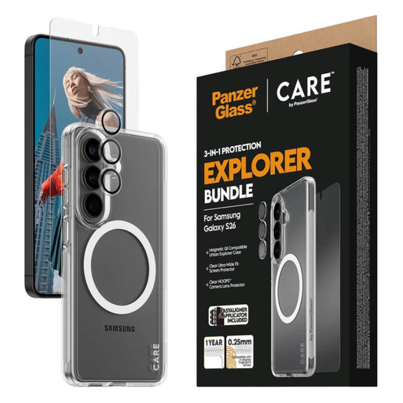 Bundle 3 σε 1 Explorer για Samsung S26, PanzerGlass