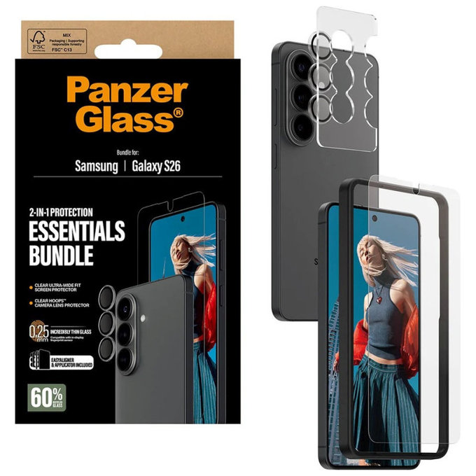Bundle Essentials 2 σε 1 για Samsung S26, PanzerGlass