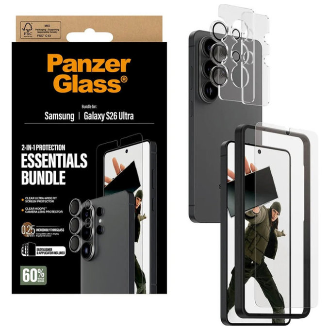 Bundle Essentials 2 σε 1 για Samsung S26 Ultra, PanzerGlass