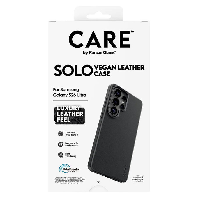 Θήκη Solo για Samsung Galaxy S26 Ultra, Μαύρο, PanzerGlass