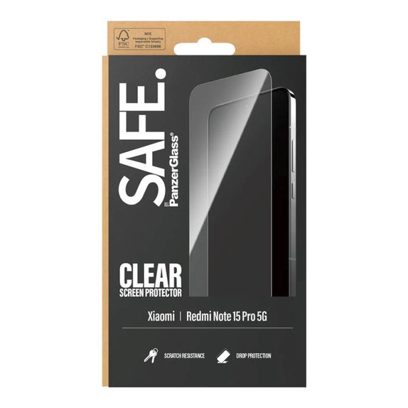 Σκληρυμένο γυαλί UWF για Xiaomi Redmi Note 15 Pro 5G, Μαύρο, SAFE