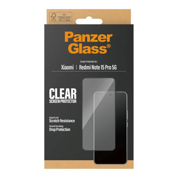 Σκληρυμένο γυαλί UWF για Xiaomi Redmi Note 15 Pro 5G, Μαύρο, PanzerGlass