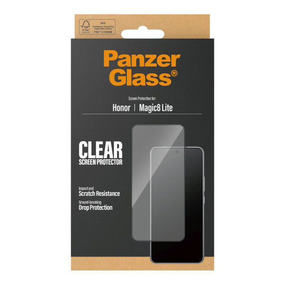 Σκληρυμένο γυαλί UWF για Honor Magic8 Lite, Μαύρο, PanzerGlass
