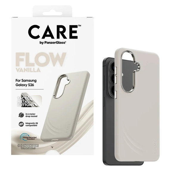 Θήκη FLOW με QI για Samsung Galaxy S26, Vanilla, PanzerGlass