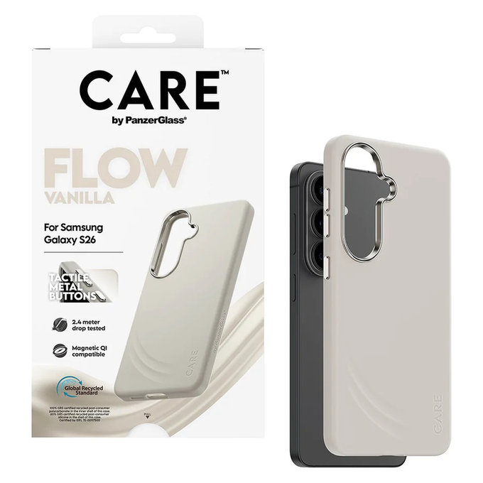 Θήκη FLOW με QI για Samsung Galaxy S26, Vanilla, PanzerGlass