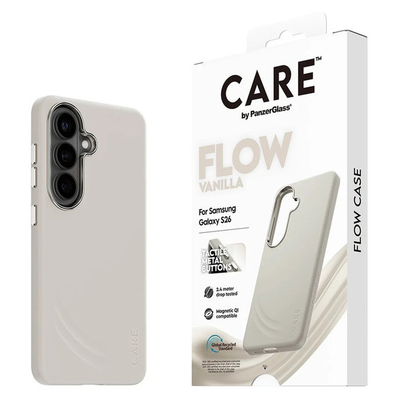 Θήκη FLOW με QI για Samsung Galaxy S26, Vanilla, PanzerGlass