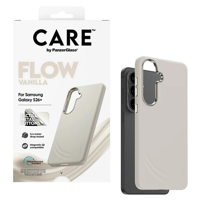 Θήκη FLOW με QI για Samsung Galaxy S26+, Vanilla, PanzerGlass