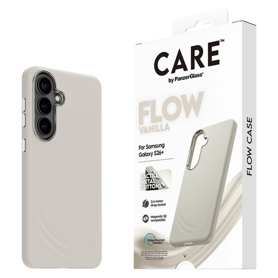 Θήκη FLOW με QI για Samsung Galaxy S26+, Vanilla, PanzerGlass
