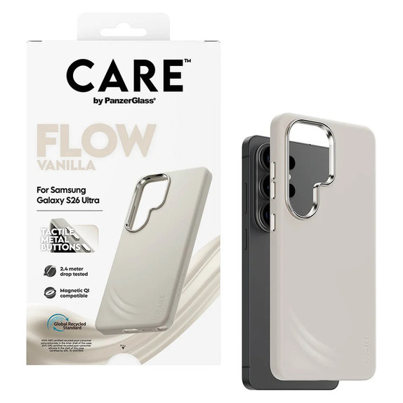 Θήκη FLOW με QI για Samsung Galaxy S26 Ultra, Vanilla, PanzerGlass
