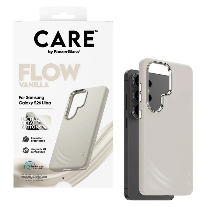 Θήκη FLOW με QI για Samsung Galaxy S26 Ultra, Vanilla, PanzerGlass