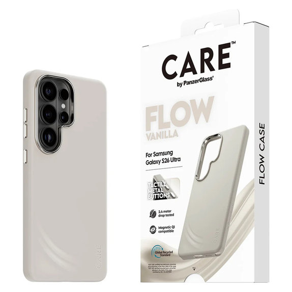 Θήκη FLOW με QI για Samsung Galaxy S26 Ultra, Vanilla, PanzerGlass