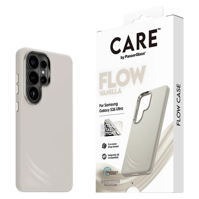Θήκη FLOW με QI για Samsung Galaxy S26 Ultra, Vanilla, PanzerGlass