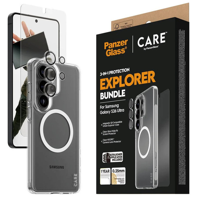 Bundle 3 σε 1 Explorer για Samsung S26 Ultra, PanzerGlass