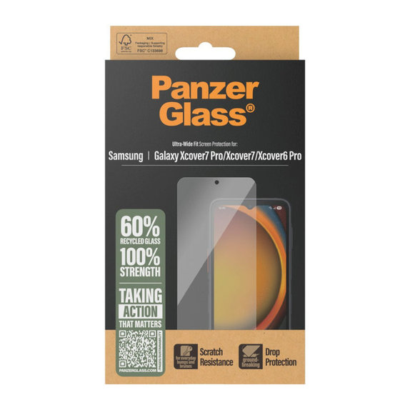 Σκληρυμένο γυαλί UWF για Samsung Galaxy Xcover7 Pro/Xcover7/Xcover6 Pro, Διάφανο, PanzerGlass