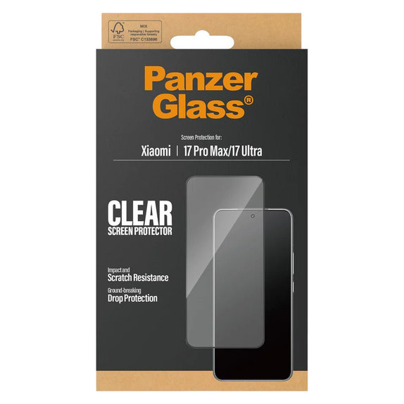 Σκληρυμένο γυαλί UWF για Xiaomi 17 Ultra, Μαύρο, PanzerGlass
