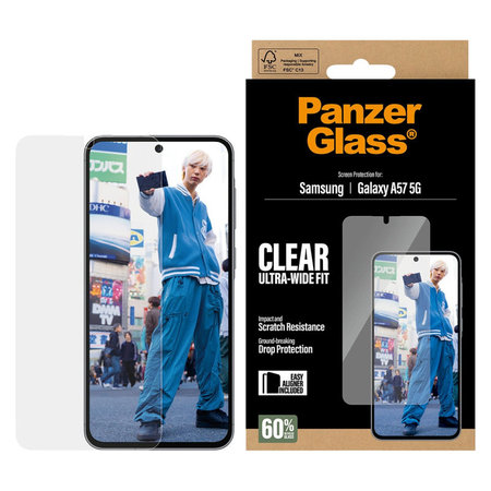 Σκληρυμένο γυαλί UWF με εφαρμογέα για Samsung Galaxy A57, διάφανο, clear, PanzerGlass