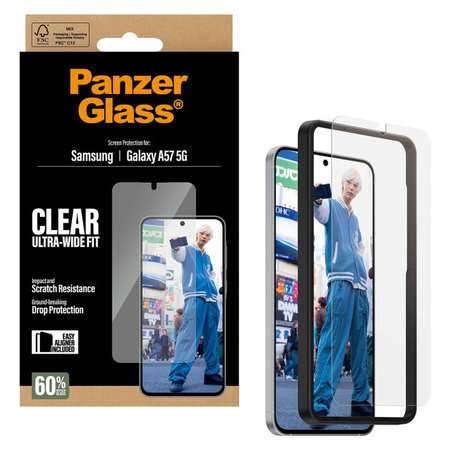 Σκληρυμένο γυαλί UWF με εφαρμογέα για Samsung Galaxy A57, διάφανο, clear, PanzerGlass