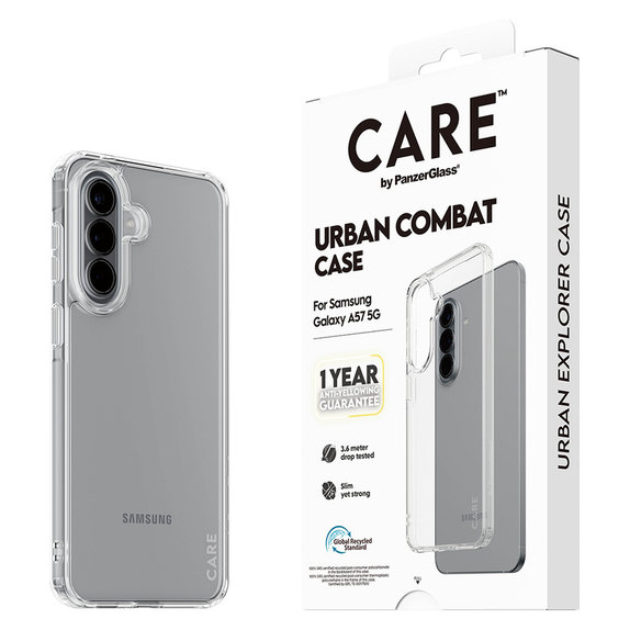 Θήκη Urban Combat για Samsung Galaxy A57, Διάφανο, PanzerGlass