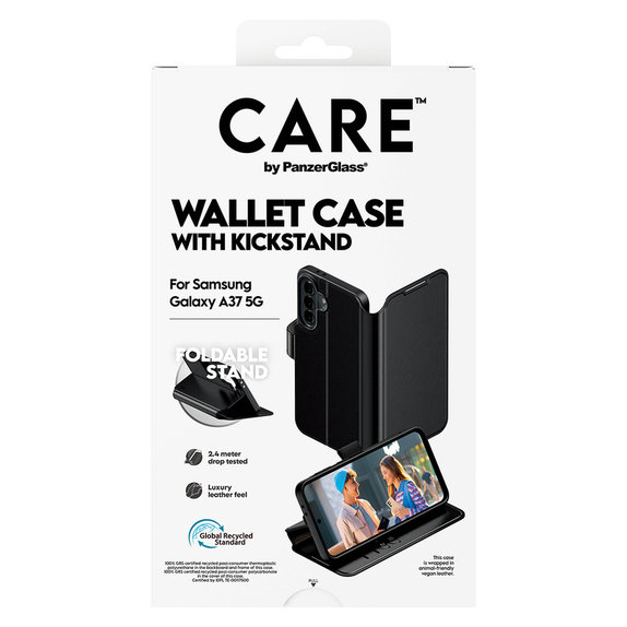 Θήκη Wallet Kickstand για Samsung Galaxy A37, Μαύρο, PanzerGlass
