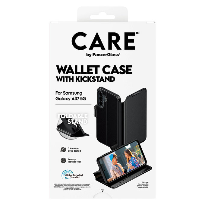 Θήκη Wallet Kickstand για Samsung Galaxy A37, Μαύρο, PanzerGlass