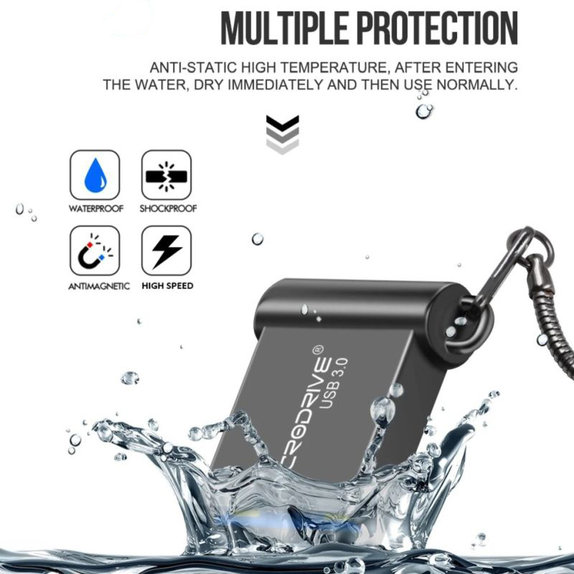 Μεταλλικό USB flash drive 64 GB, USB 3.0, ασημί