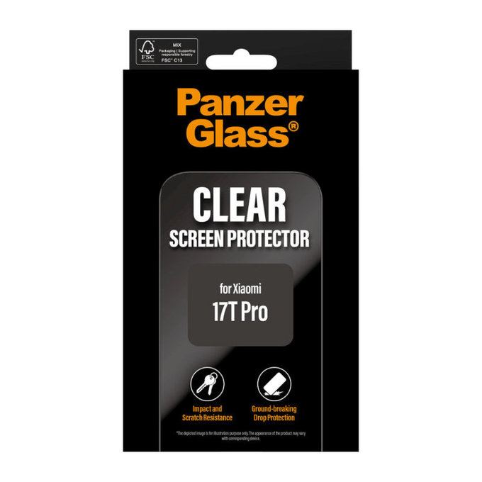 Σκληρυμένο γυαλί UWF για Xiaomi 17T Pro, Μαύρο, PanzerGlass