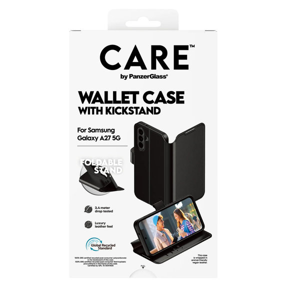 Θήκη Wallet Kickstand για Samsung Galaxy A27, Μαύρο, PanzerGlass