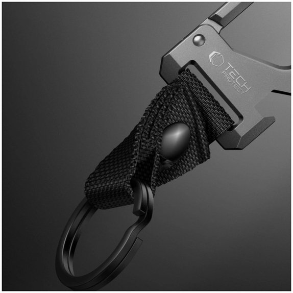 Μπρελόκ Slidelock Carabiner Keychain, Gunmetal, Tech-Protect