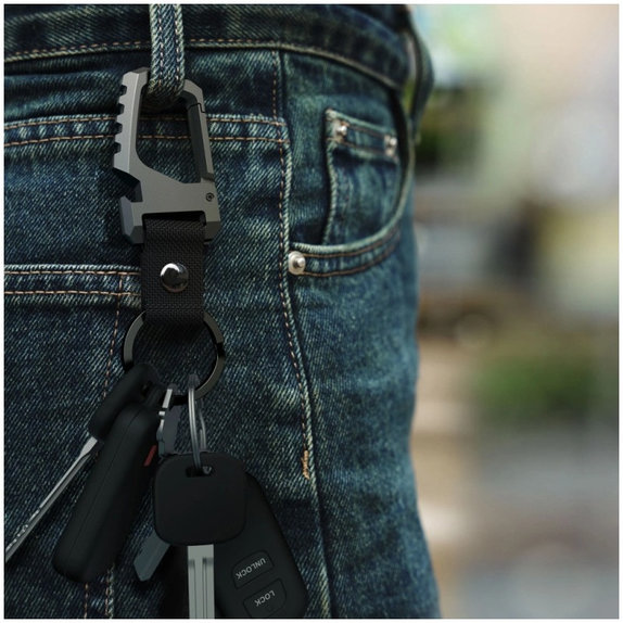 Μπρελόκ Slidelock Carabiner Keychain, Gunmetal, Tech-Protect