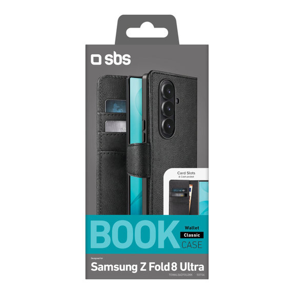 Θήκη Wallet Stand για Samsung Galaxy Z Fold8 Ultra, Μαύρο, SBS