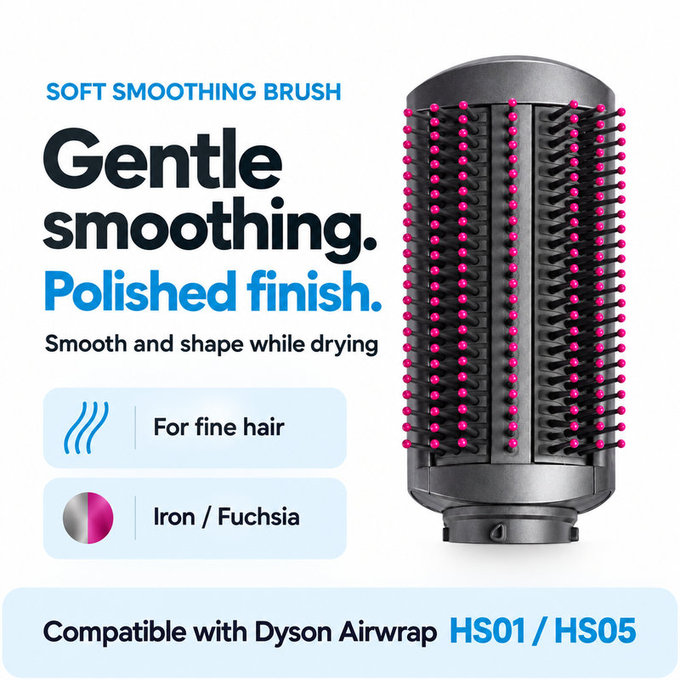 Μαλακή βούρτσα λείανσης για Dyson Airwrap HS01, HS05, Iron / Fuchsia
