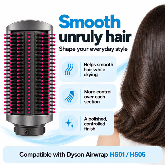 Σκληρή βούρτσα λείανσης για Dyson Airwrap HS01, HS05, Iron / Fuchsia