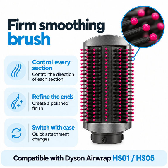 Σκληρή βούρτσα λείανσης για Dyson Airwrap HS01, HS05, Iron / Fuchsia