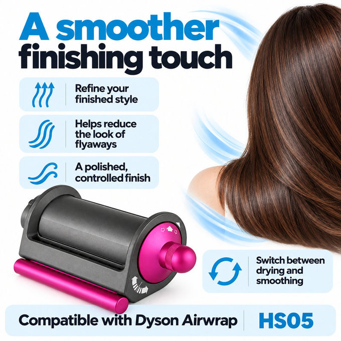 Εξάρτημα Coanda για λείανση και στέγνωμα για Dyson Airwrap HS05, Iron / Fuchsia
