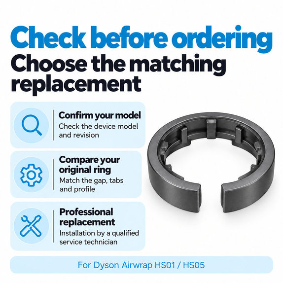 Δακτύλιος ασφάλισης εξαρτήματος για Dyson Airwrap HS01, HS05