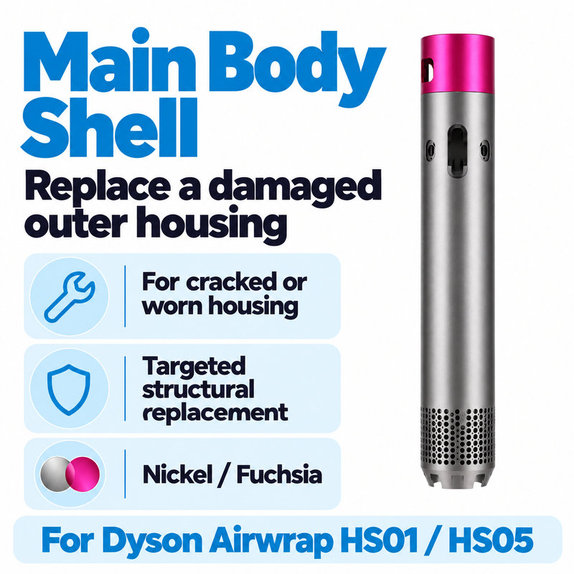 Κέλυφος κύριου σώματος για Dyson Airwrap HS01, HS05, Nickel / Fuchsia