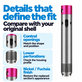 Κέλυφος κύριου σώματος για Dyson Airwrap HS01, HS05, Nickel / Fuchsia