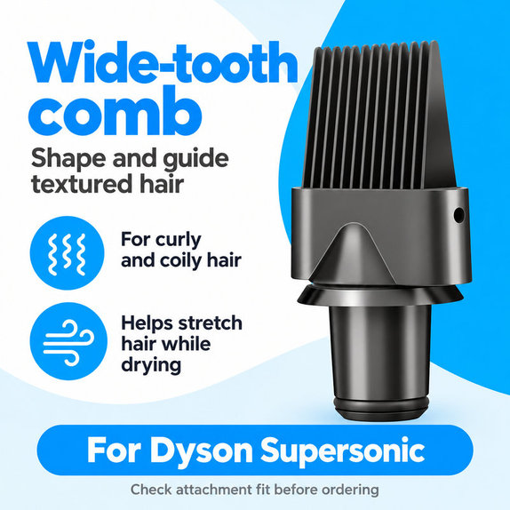 Χτένα με αραιά δόντια για Dyson Supersonic HD01, HD03, HD07, HD15, HD16