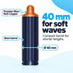 Κοντό εξάρτημα για μπούκλες για Dyson Airwrap HS01, HS05, 40 mm, Prussian Blue / Rich Copper