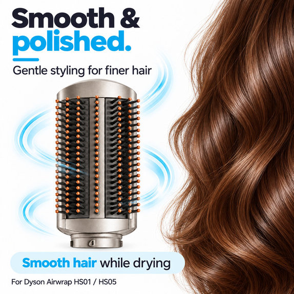 Μαλακή βούρτσα λείανσης για Dyson Airwrap HS01, HS05, Nickel / Copper