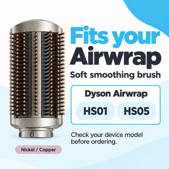 Μαλακή βούρτσα λείανσης για Dyson Airwrap HS01, HS05, Nickel / Copper