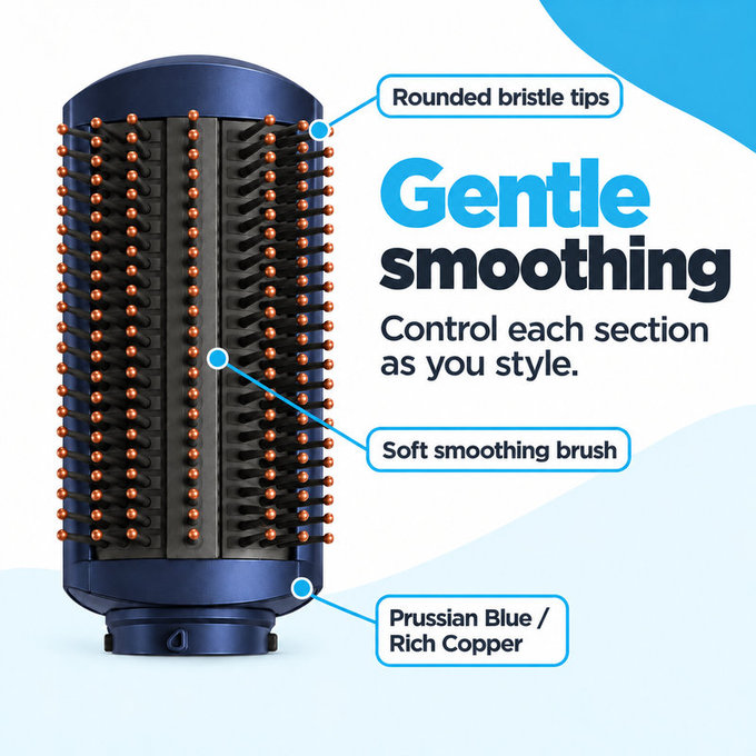 Μαλακή βούρτσα λείανσης για Dyson Airwrap HS01, HS05, Prussian Blue / Rich Copper
