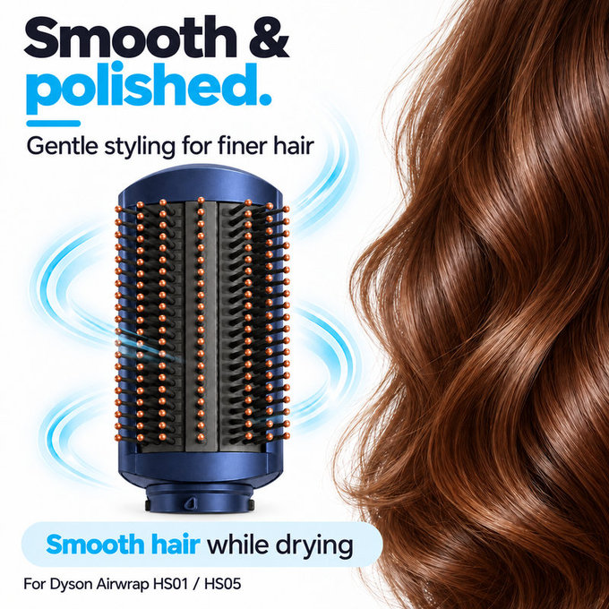 Μαλακή βούρτσα λείανσης για Dyson Airwrap HS01, HS05, Prussian Blue / Rich Copper