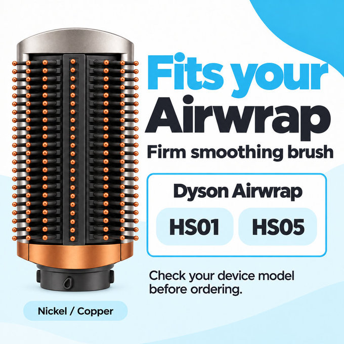 Σκληρή βούρτσα λείανσης για Dyson Airwrap HS01, HS05, Nickel / Copper
