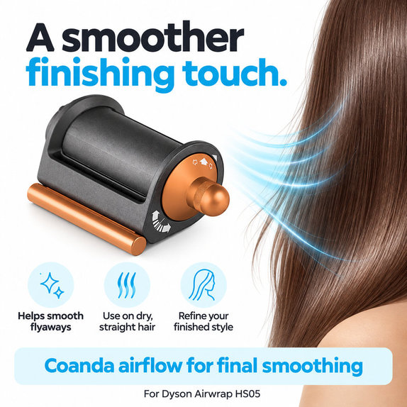 Εξάρτημα Coanda για λείανση και στέγνωμα για Dyson Airwrap HS05, Nickel / Copper
