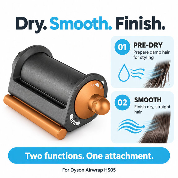 Εξάρτημα Coanda για λείανση και στέγνωμα για Dyson Airwrap HS05, Nickel / Copper