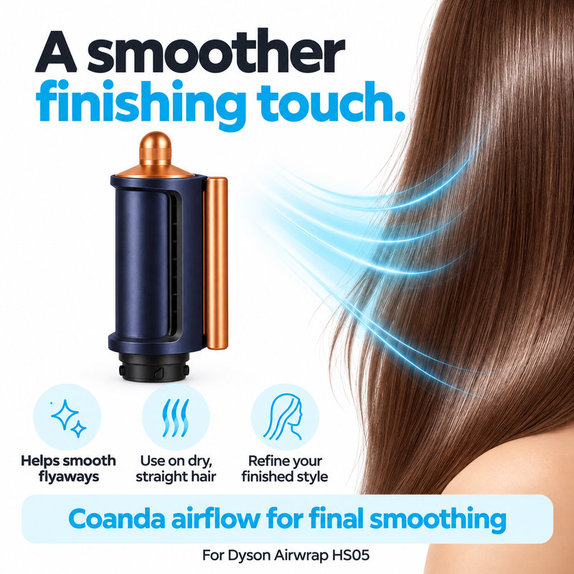 Εξάρτημα Coanda για λείανση και στέγνωμα για Dyson Airwrap HS05, Prussian Blue / Rich Copper
