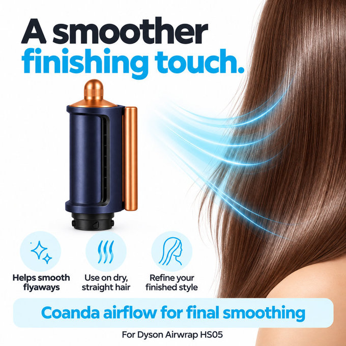 Εξάρτημα Coanda για λείανση και στέγνωμα για Dyson Airwrap HS05, Prussian Blue / Rich Copper