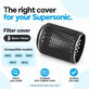 Κάλυμμα φίλτρου για Dyson Supersonic HD01, HD03, HD07, HD15, HD16, Black / Nickel